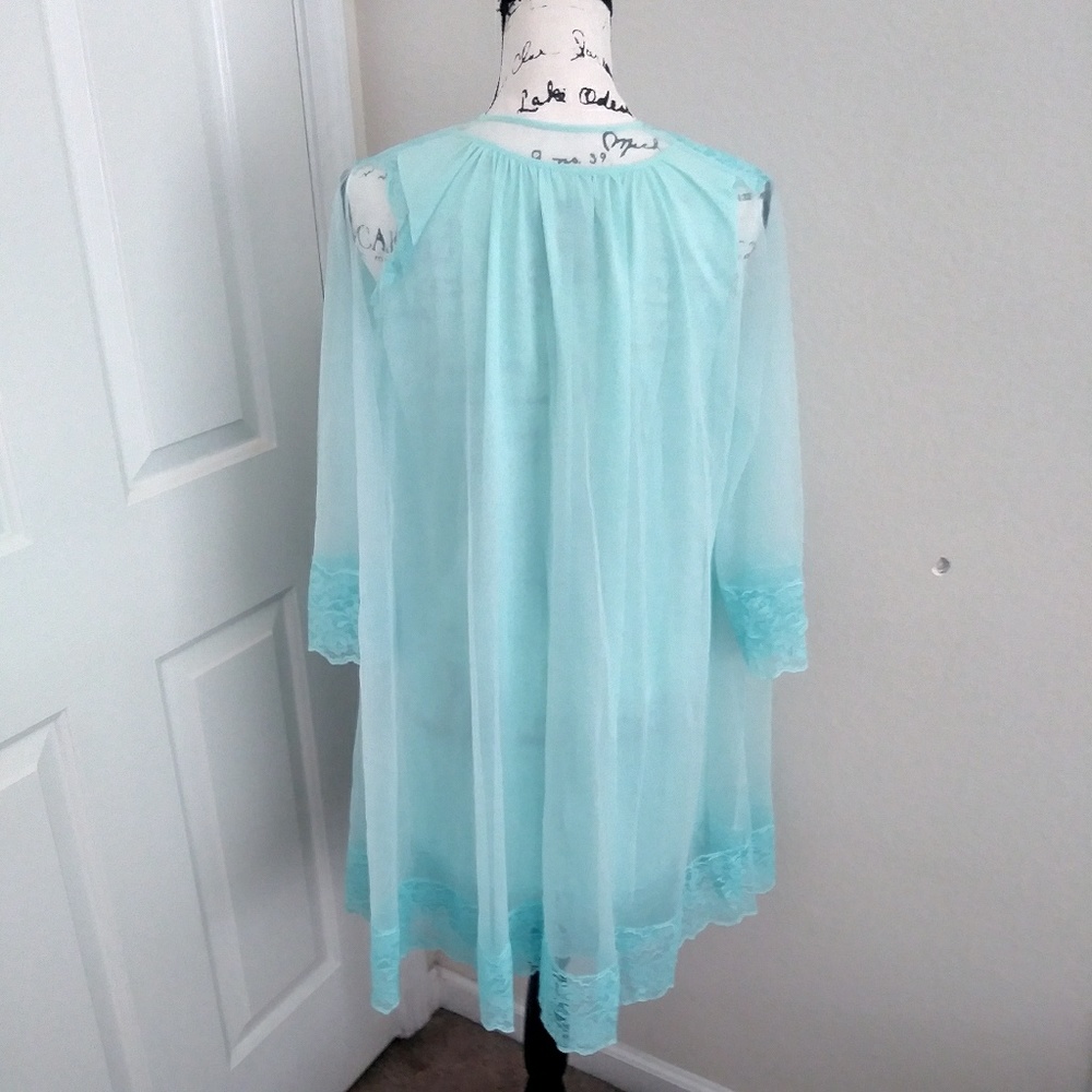 Vtg Baby doll Chiffon Peignoir Set - Picture 8 of 8